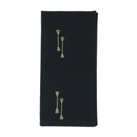 2263.bk20s Saro Lifestyle Fringe Line Table Napkins Set Of 4