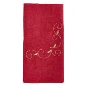 Saro Lifestyle 789323362476 Embroidered Holiday Napkins Set Of 4