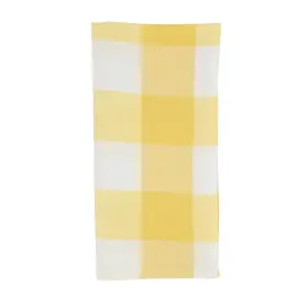 Saro Lifestyle 789323400307 Collection Buffalo Plaid Cotton Blend Table Napkins Set Of 4 20 Inch Yellow