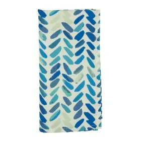 Saro Lifestyle 789323423924 Watercolor Chevron Design Napkin Set Of 12 Blue 20 Inch