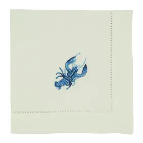 Saro Lifestyle 789323429575 Embroidered Lobster Table Napkins Set Of 4