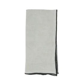 Saro Lifestyle 789323441768 Stonewashed Stitch Border Table Napkins Set Of 4 Blue-grey 20 Inch
