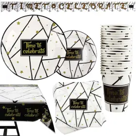 Scale Rank 192594311515 102 Piece Black And Gold Birthday Decorations Party Supplies Set Including Ba