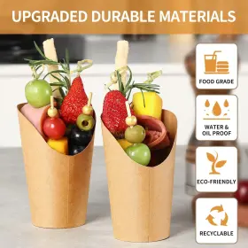 Seansda 614166376406 50 Charcuterie Cups With Sticks 200 Cocktail Picks Labels Disposable Fren