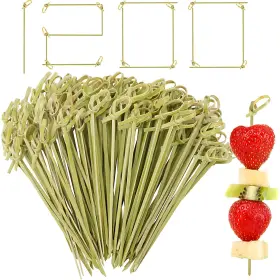 Hjq-1200 Seansda 1200pcs Cocktail Picks Set Handmade Fancy Toothpicks For Appetizers 4.13 Inch