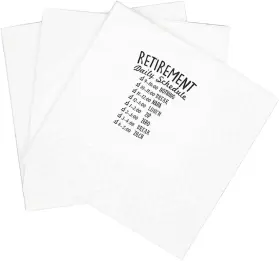 Sharkbliss 745396580711 Funny Retired Schedule Cocktail Napkins 50 Pack Retirement Gifts Paper Sharkbliss 745396580711 Funny Retired Schedule Cocktail Napkins 50 Pack Retirement Gifts Paper