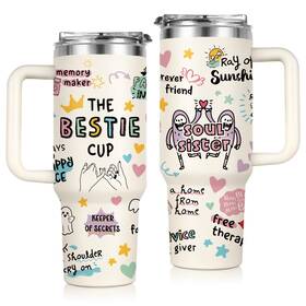 Shqiueos Qda19blih0860 Best Friend Birthday Gifts For Women 40oz 40 Ounces Creamy White