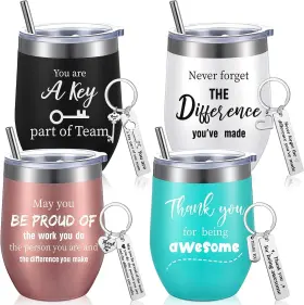 Ae-sieral-1548 Sieral 12 Oz Thank You For Being Awesome Wine 4 Count Pack Of 1 Classic