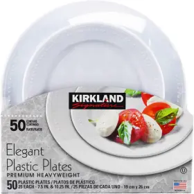 Cost1343253-ap Signature Elegant Plastic Plates Premium Heavy Weight Size 7.5 Inch /10.25 50coun