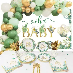 Silblassyu 758211947361 Sage Green Baby Shower Decorations - Greenery Party Supplies Silblassyu 758211947361 Sage Green Baby Shower Decorations - Greenery Party Supplies