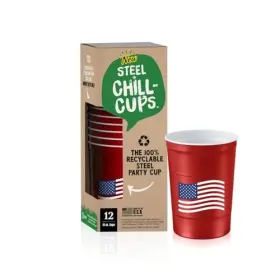 Silgan Containers 850035145425 16 Oz. Party Cups Flag Design For Cold Drinks Sturdy And Durable