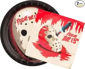Silver Buffalo 840298933778 Friday The 13th Paper Napkin And Plate Party Pack