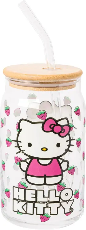 Kty401qp Silver Buffalo Sanrio Hello Kitty 16 Ounces Strawberry