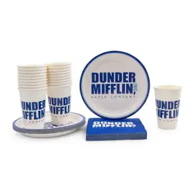 Ofc5585t Silver Buffalo The Office Dunder Mifflin 60-piece Disposable Paper Party Set