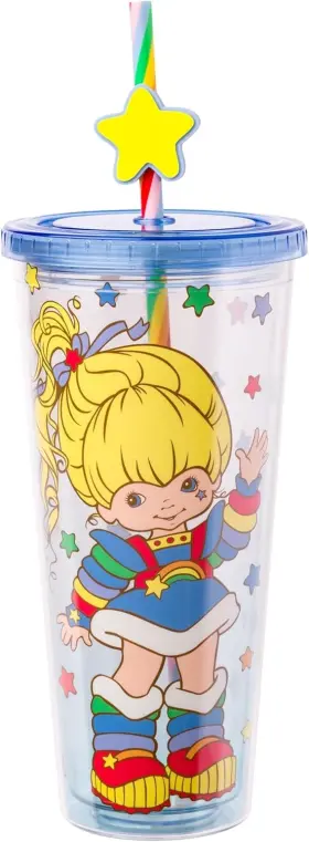 Rwb806mj Silver Buffalo Rainbow Brite Plastic Cold Cup 24 Ounces Waving