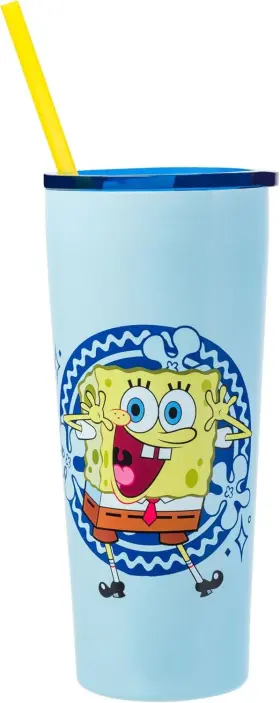 Sg18089v Silver Buffalo Spongebob Squarepants Happy Jazz 22 Ounces Hands
