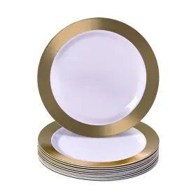 Silver Spoons 816696013220 Elegant Disposable Dessert Plates For Party - 10 Pc Heavy Duty D