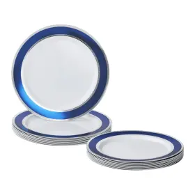 Silver Spoons 816696013466 Elegant Disposable Plates For Party - 10 Piece Heavy Duty Dinner