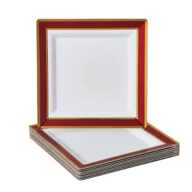 Silver Spoons 816696013558 Elegant Disposable Square Plates For Party - 10 Piece Heavy D