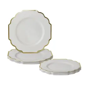 Silver Spoons 816696015484 Elegant Disposable Plates For Party - 10 Pc Heavy Duty Dinner Se