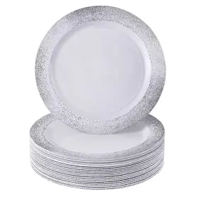 Silver Spoons 816696018485 Disposable Plastic Dinner Plates 7.5ft Mist 20 Pc