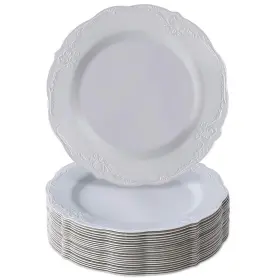 Silver Spoons 816696018706 Disposable Dinnerware Vintage Collection 20 Pc Dessert Plates Grey