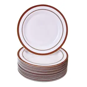 Silver Spoons 816696019116 Red Christmas Plastic Plates For Party 20 Salad 9 Inch Heavy Duty Dispos