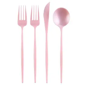 Silver Spoons 816696019819 Sleek Design Disposable Flatware Set For Baby Shower 96 Pc Plastic Silverwa