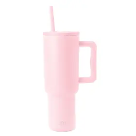 Simple Modern 191719209690 40 Oz Trek Tumbler With Handle And Straw Lid Ounces -blush