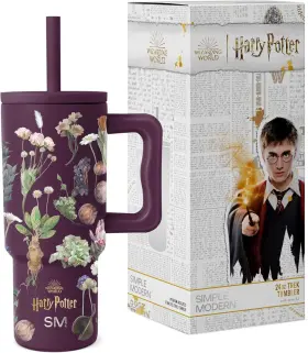 Trk-sh-24-wb-hp-hb Simple Modern Harry Potter Kids 24oz Side Handle Herbology
