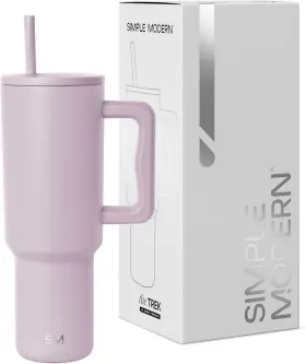 Trk-sh-40-lvd Simple Modern 40 Oz Trek Tumbler With Handle And Ounces -lavender Mist