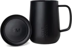 Vym-360-12-mb-m Simple Modern Voyager Signature Mug Travel 12 Ounces - Midnight Black