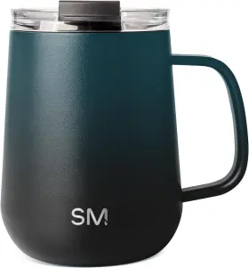 Vymf-sk-12-mnl Simple Modern Travel Coffee Mug With Lid And Handle 12oz Ombre Moonlight