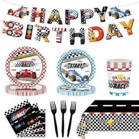 Sc1-1-pdtz Sjjpdyy Racing Car Birthday Party Decorations Checked Theme Paper Race