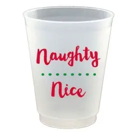 Slant 657284851318 Naughty Nice 16 Oz Plastic Cups