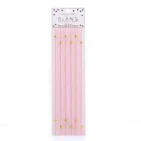 10-08226-003 Slant Collections Reusable Straws Bpafree Acrylic Washable Tall Straw Set 6count 11inches P