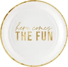 Slant Collections 195002486034 8-count Disposable Party Size Paper Plates 7-inch