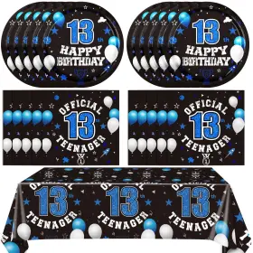 Snimics 717328757720 41pcs 13th Birthday Party Supplies Tableware Set
