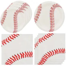 Snimics 746555894168 40pcs Baseball Party Decorationsbaseball Platesbaseball Napkins For B