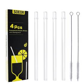 Soeor Nld018 Reusable Drinking Strawsplastic Straws For 20oz And 30oz Tumblers Yetiset Of 4 St