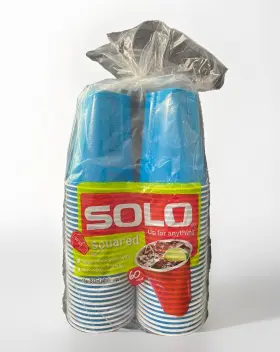 Solo 041165004328 Disposable Plastic Cups Turquoise Blue Party Supplies 18oz 60 Count