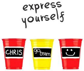 Solo 16312 Its My Cup Scratch And Personalize 22 Count Round Party Cups Red 18 Oz