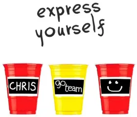 16312 Solo Its My Cup Scratch And Personalize 22 Count Round Party Cups Red 18 Oz