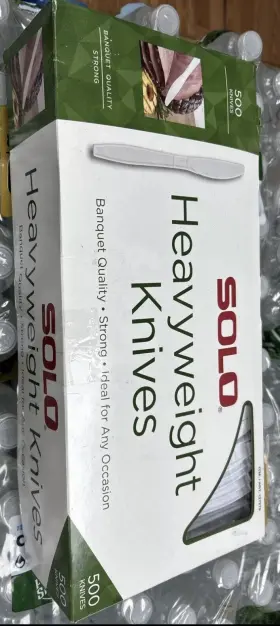Solo-500 Solo 885918104428 Cup Company Heavyweight Plastic Knives 500 Count White