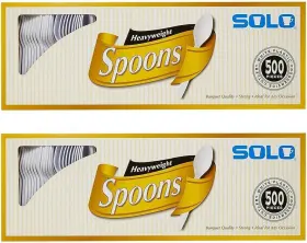 Solo Cup Company 711181949827 White Heavyweight Spoons 500 Count 2 Pack