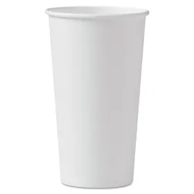 Scc420w Solo Cup Company Polycoated Hot Paper Cups 20 Oz White 600/carton 420w