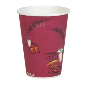 Of12bi-0041 Solo Cup Paper Hot Cups 12 Oz Maroon Carton Of 300