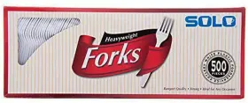 Solo Cups 445036640654 Plastic Heavyweight Fork 500 Count