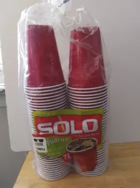Sc18-72 Solo Squared Red Disposable Party Cups 18 Oz 72 Count