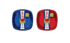 Sqp920 Solo 12-pack Everyday Square Plastic Plates